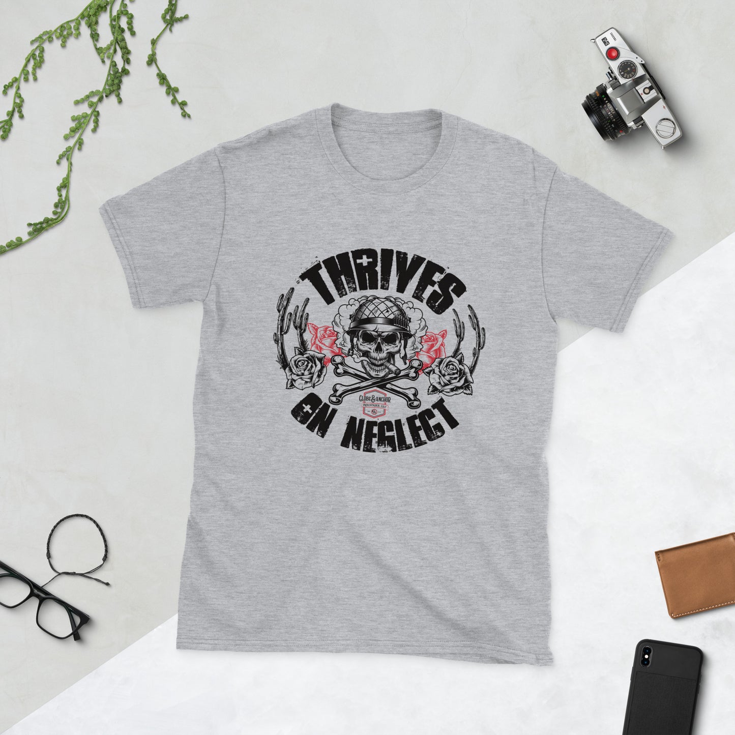 "Thrives on Neglect" Short-Sleeve Unisex T-Shirt