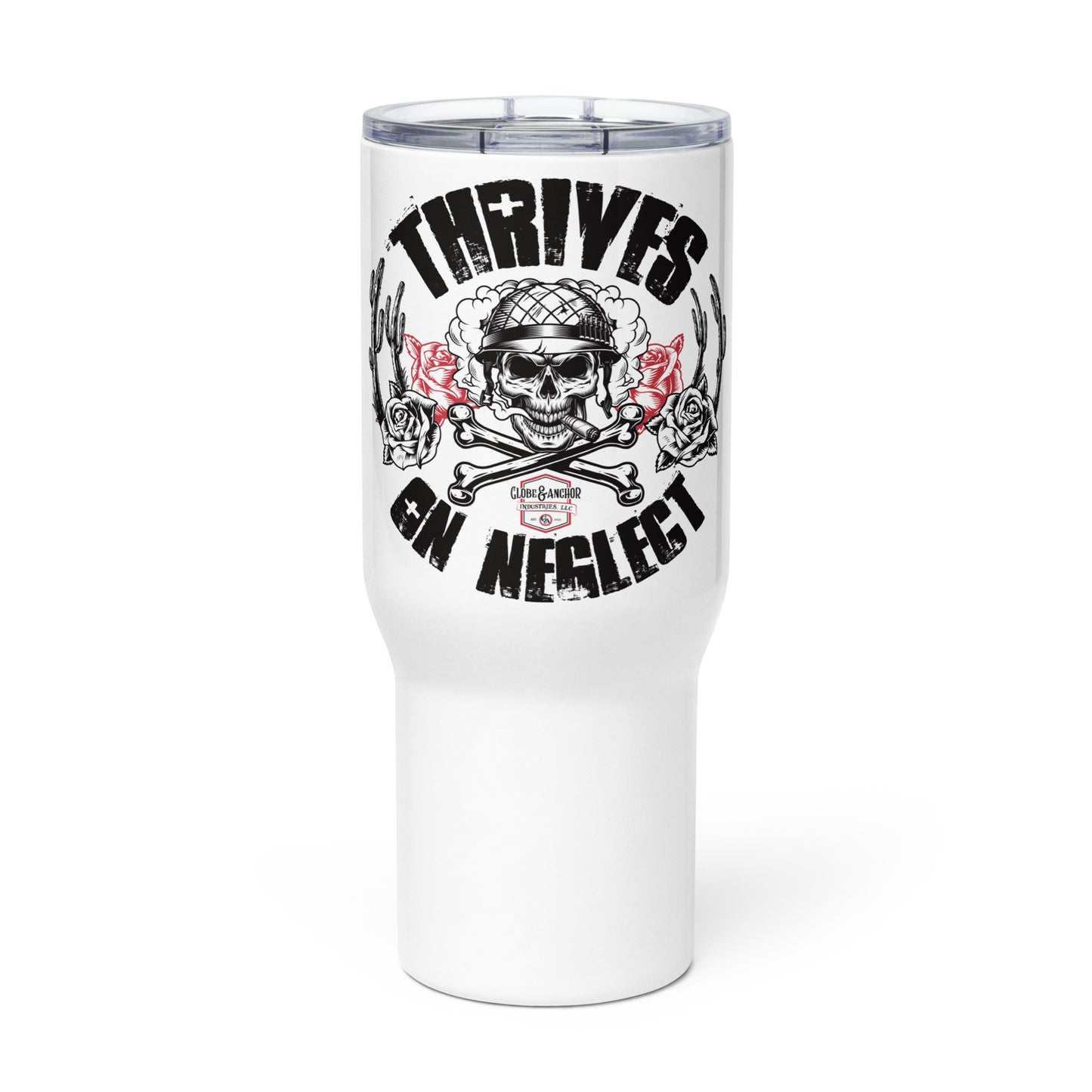 Travel mug with a handle